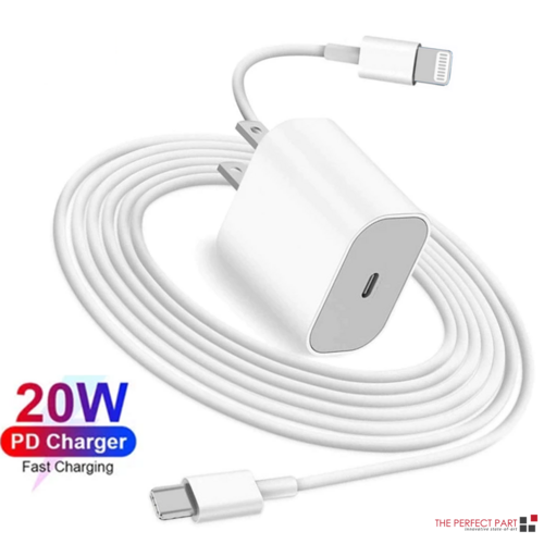 20W USB-C Fast Charger PD Adapter Cable For iPhone 14/13/12/11 XR