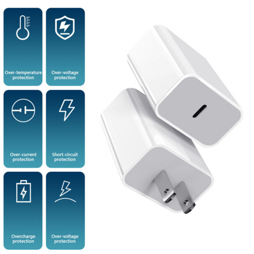 20W USB C Super Fast Charger PD To Type C Cable For iPhone 15, 16, 17, iPad