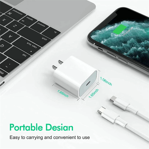 20W USB-C Fast Charger PD Adapter Cable For iPhone 14/13/12/11 XR